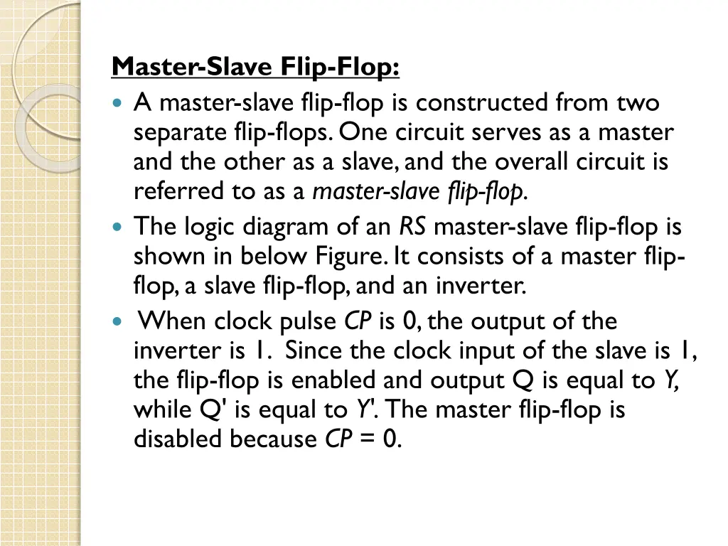 master slave flip flop a master slave flip flop