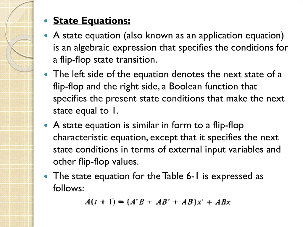 state equations a state equation also known