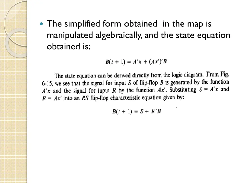 the simplified form obtained