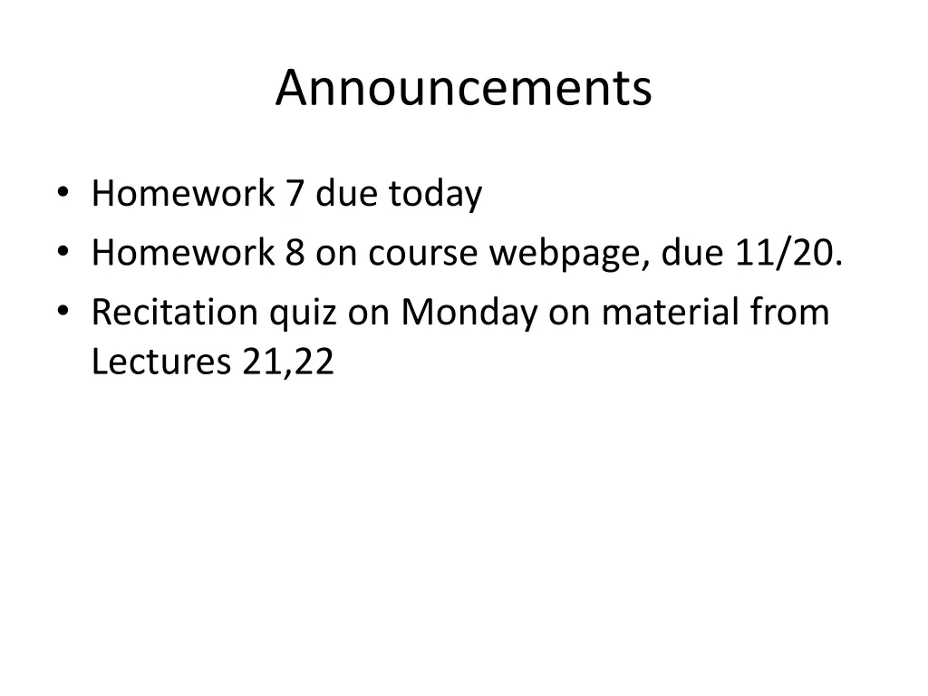 announcements