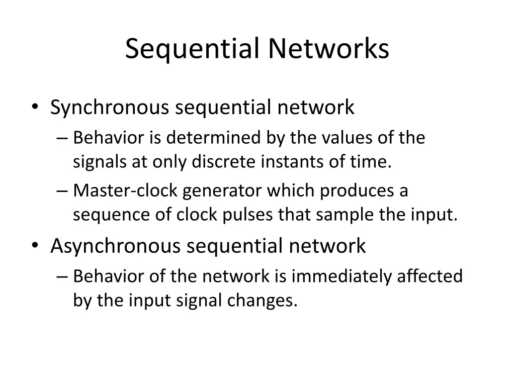 sequential networks 1