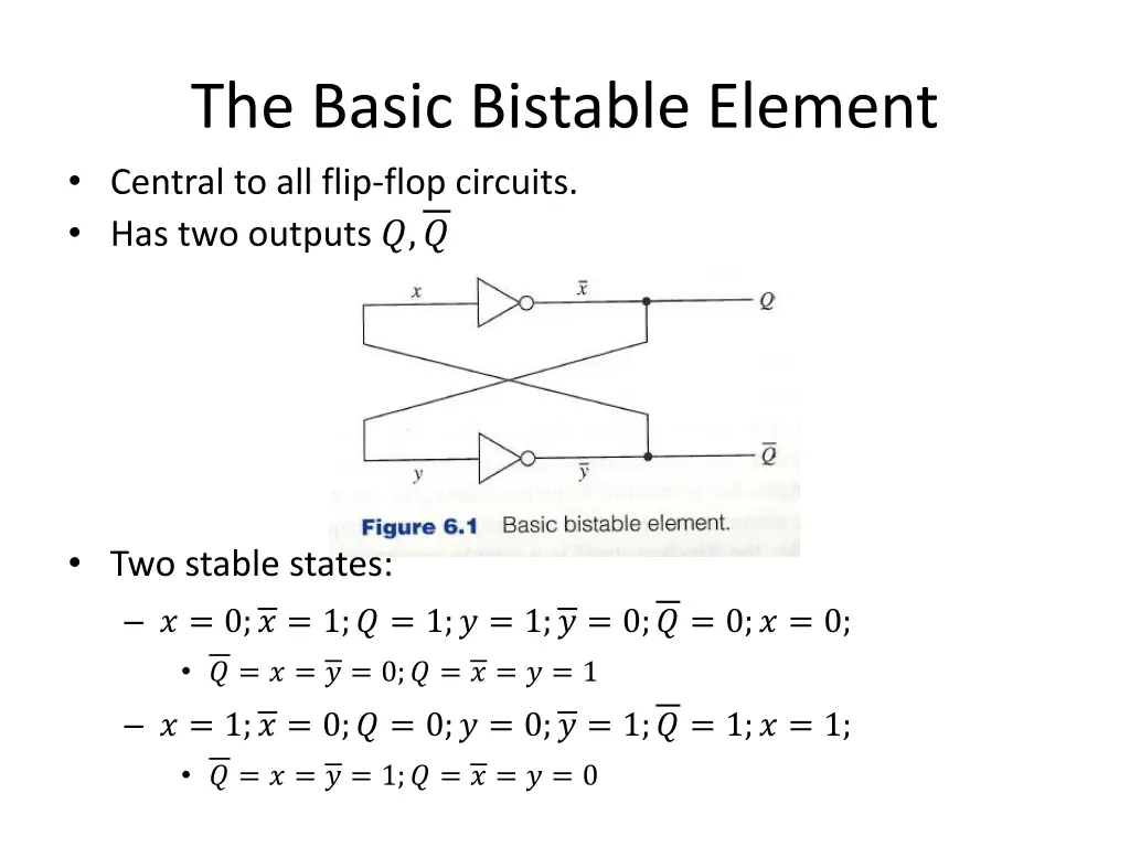 the basic bistable element central to all flip