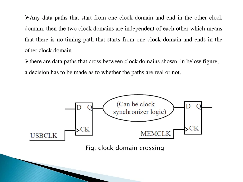 any data paths that start from one clock domain