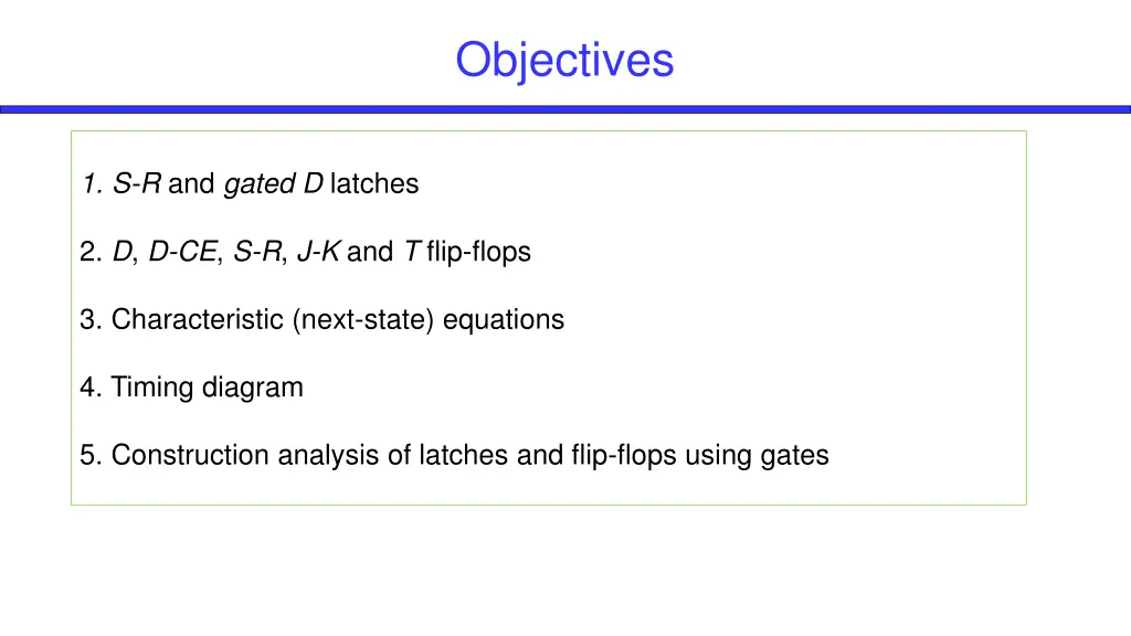 objectives