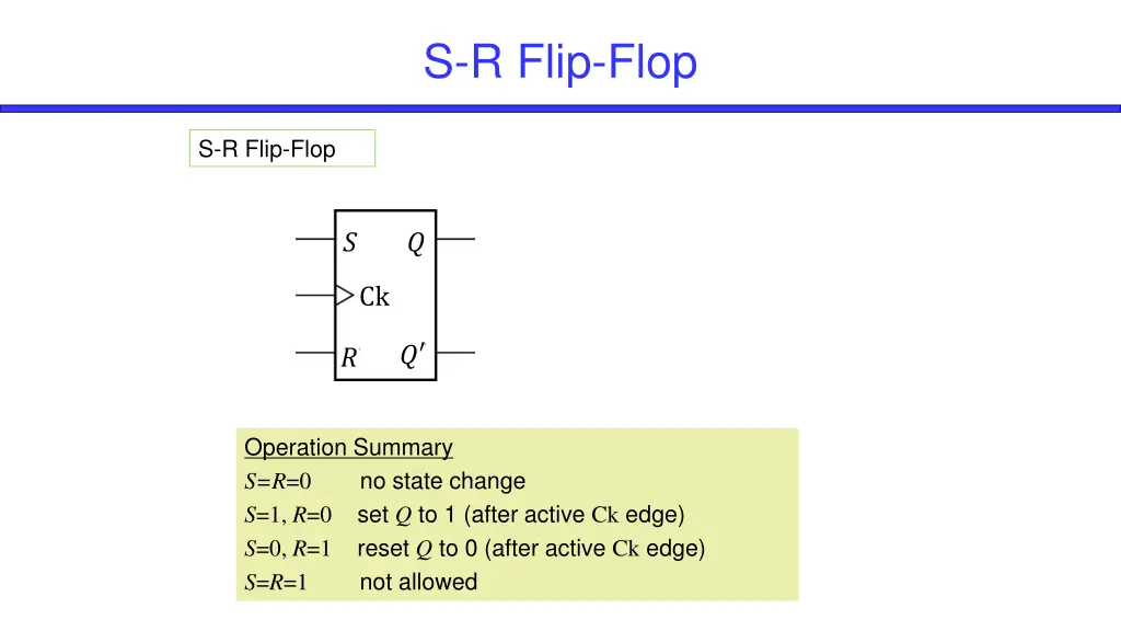 s r flip flop