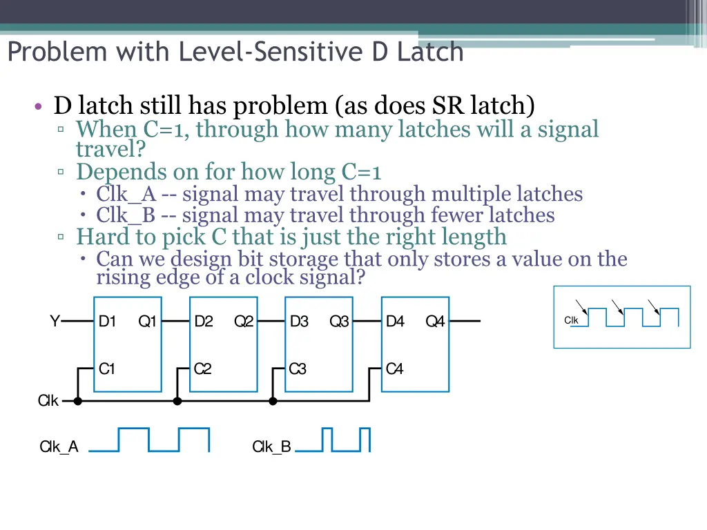 problem with level sensitive d latch
