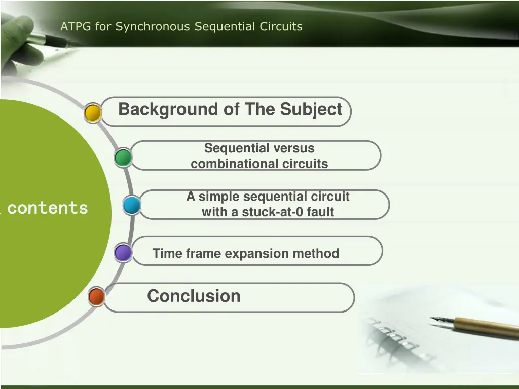 atpg for synchronous sequential circuits