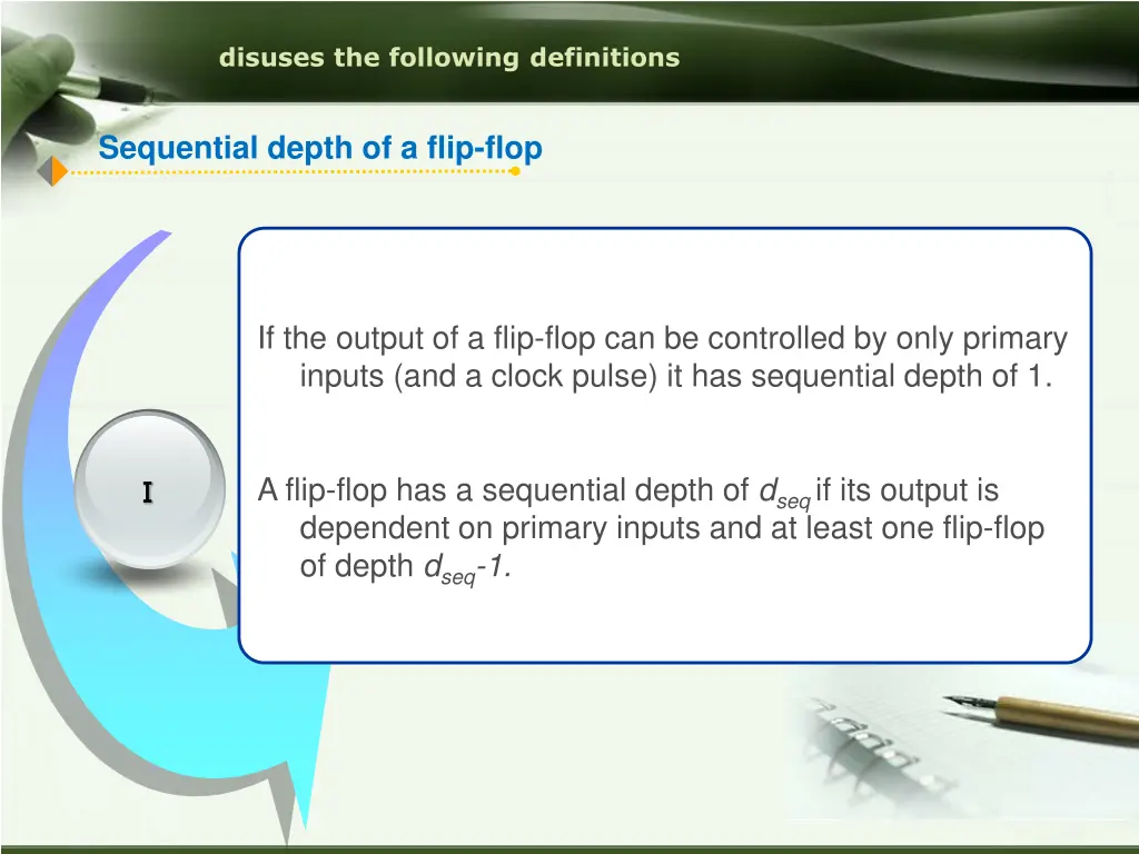 disuses the following definitions