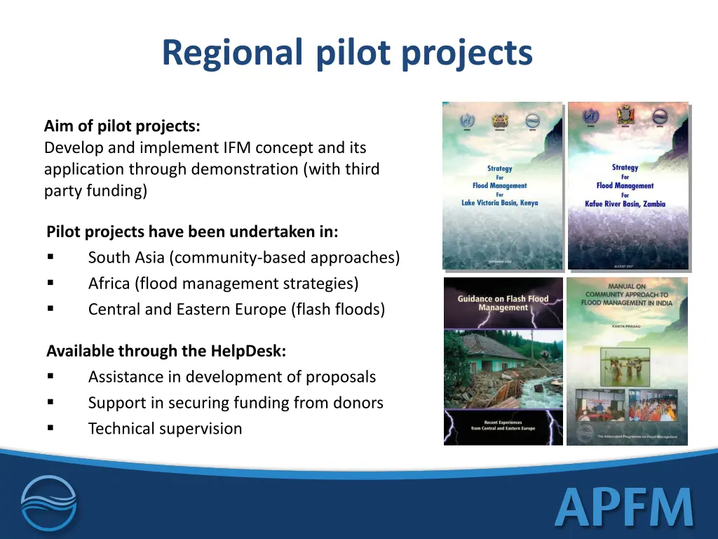 regional pilot projects