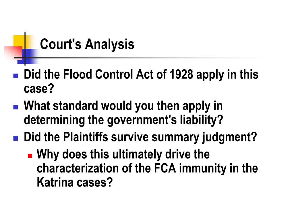 court s analysis