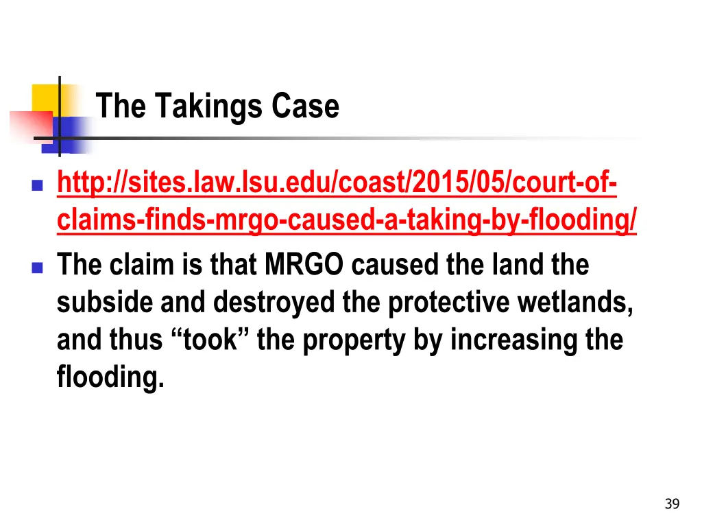 the takings case