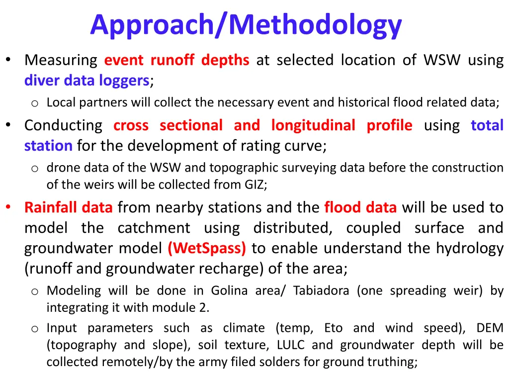 approach methodology measuring event runoff