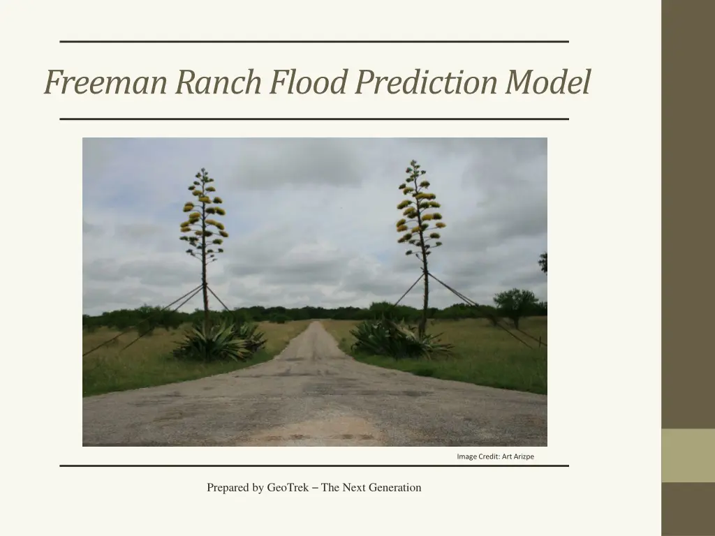 freeman ranch flood prediction model