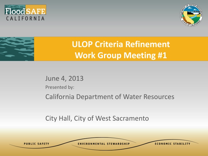 ulop criteria refinement work group meeting 1
