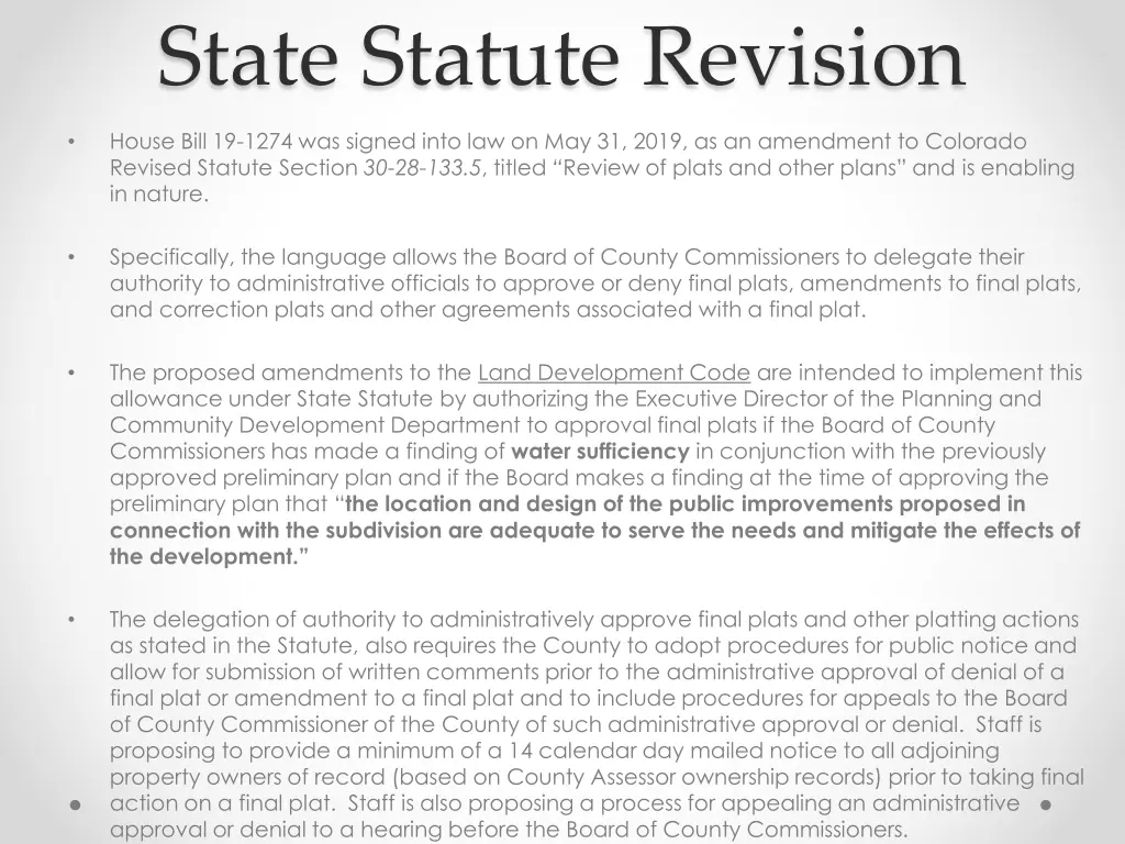 state statute revision