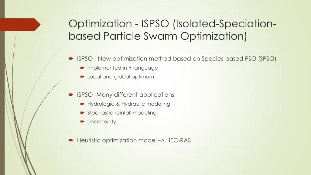 optimization ispso isolated speciation based