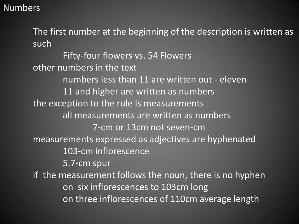 numbers