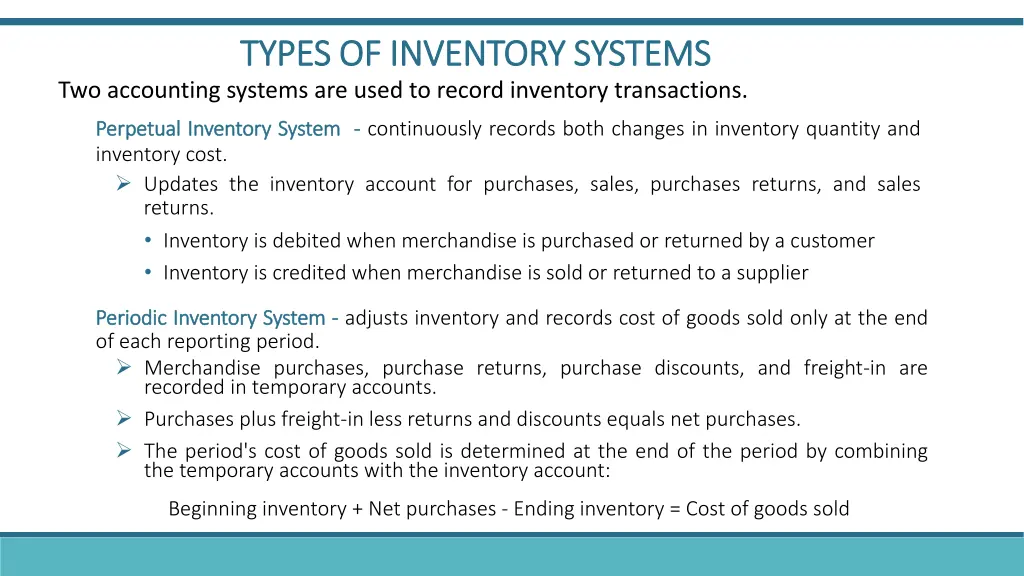 types of inventory systems types of inventory