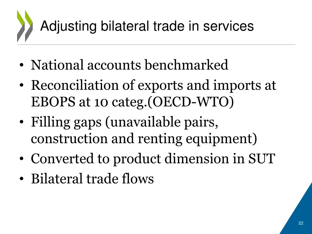 adjusting bilateral trade in services