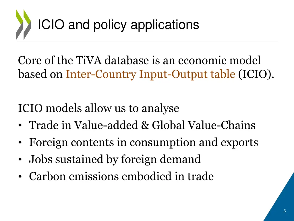 icio and policy applications