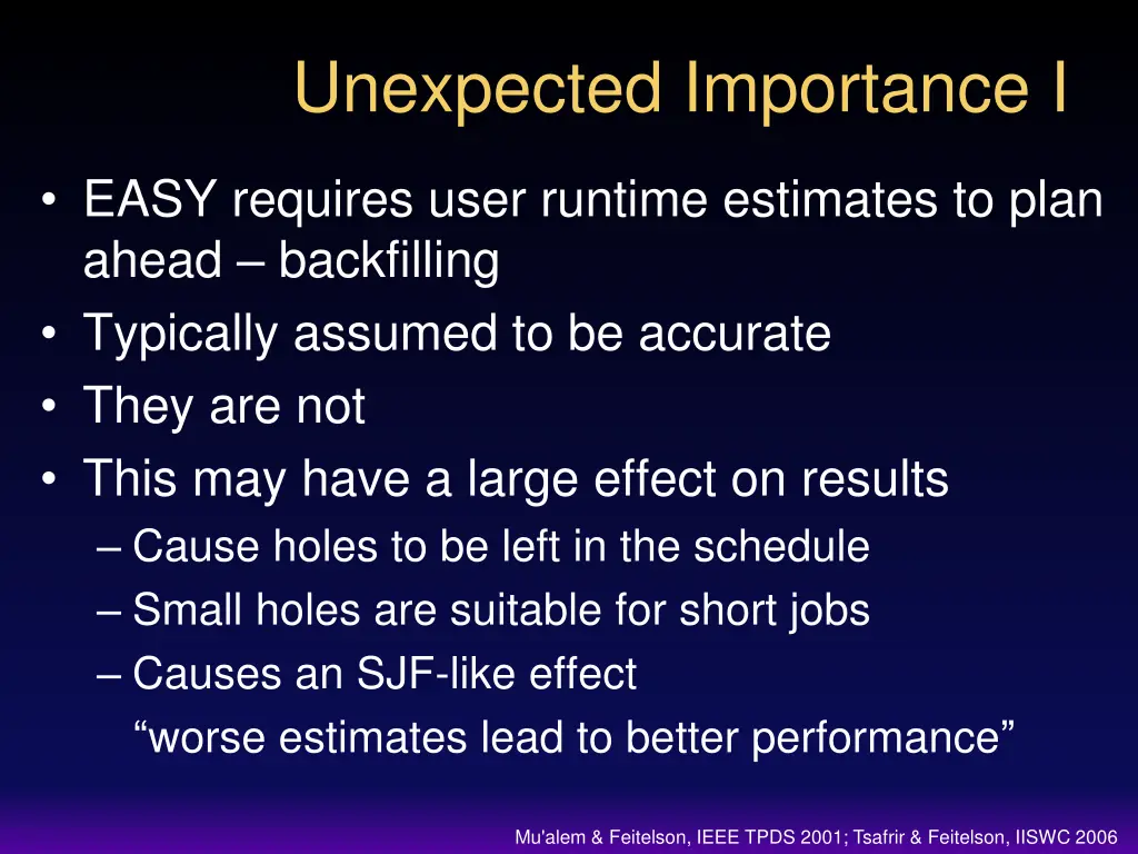 unexpected importance i 1