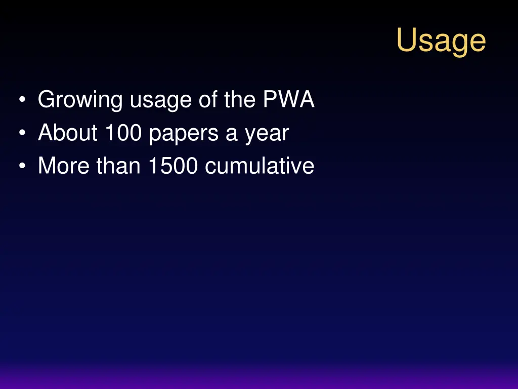 usage