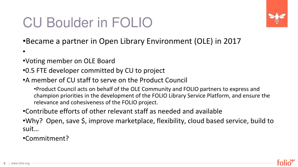 cu boulder in folio