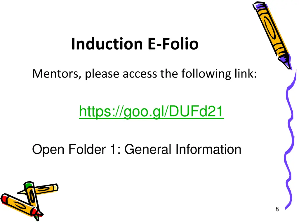 induction e folio
