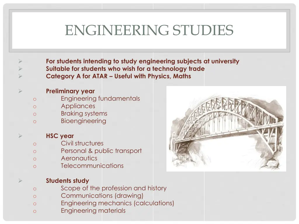 engineering studies