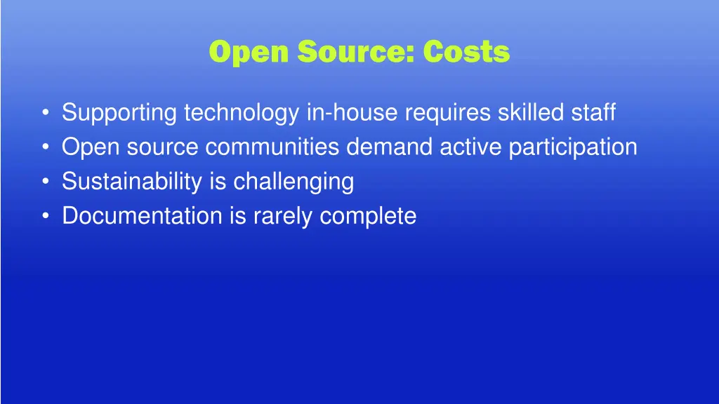 open source costs
