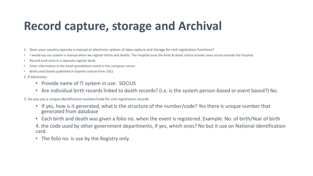 record capture storage and archival