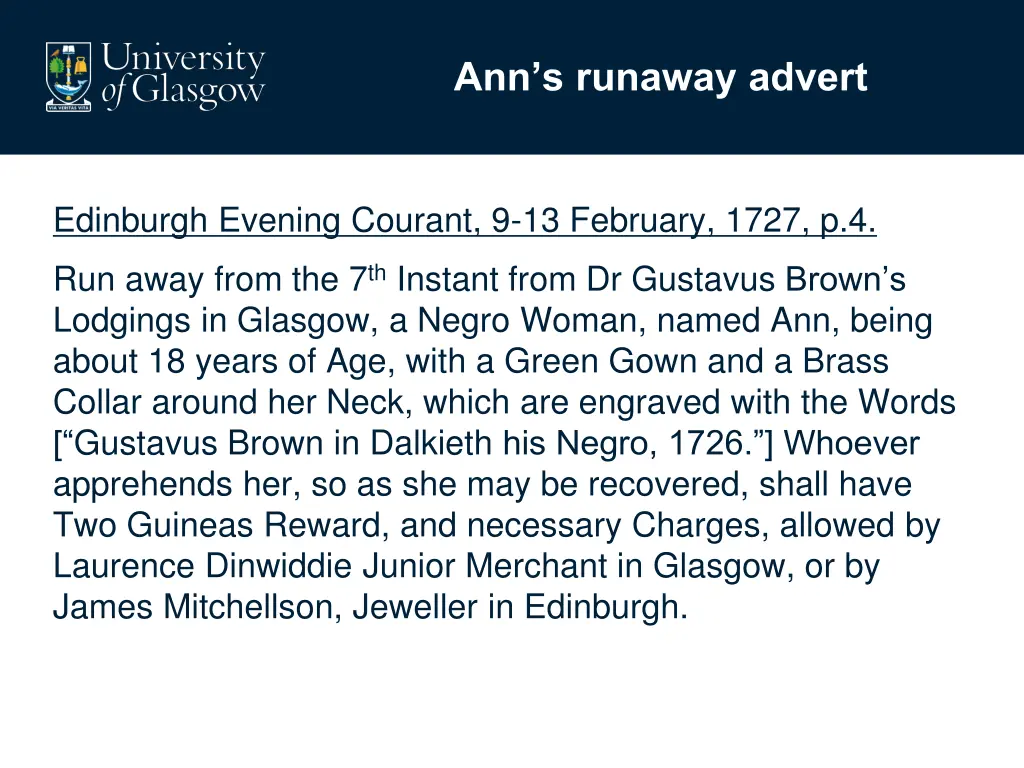ann s runaway advert