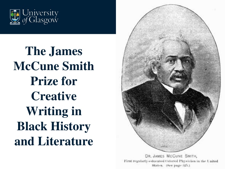 the james mccune smith prize for creative writing