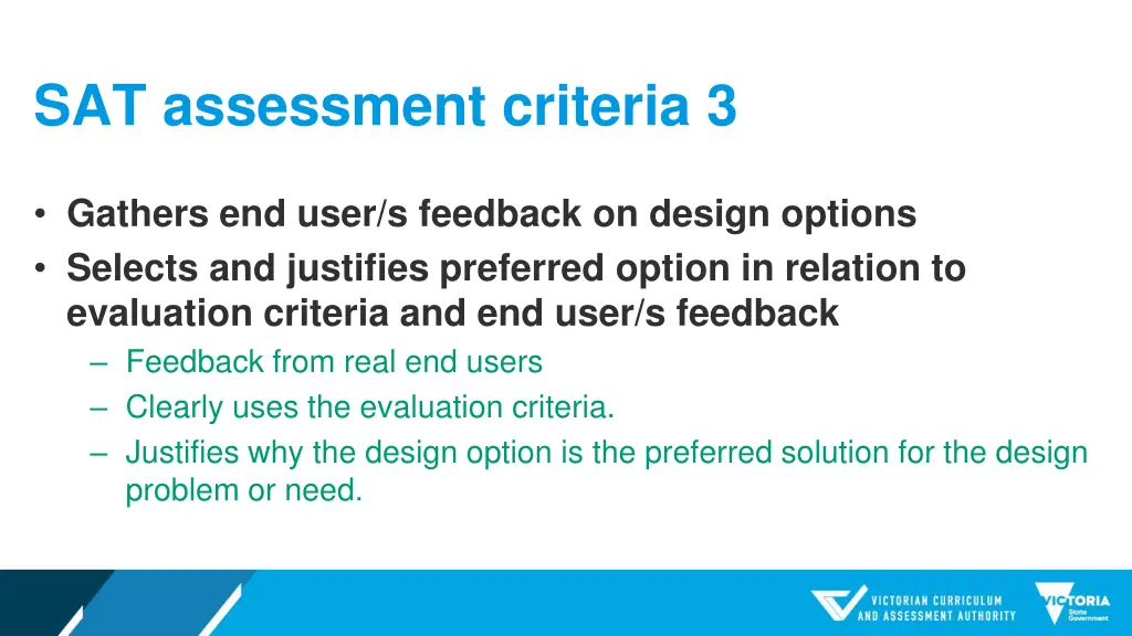 sat assessment criteria 3 3