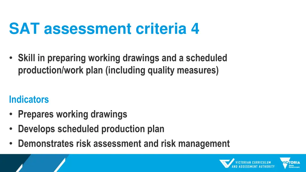 sat assessment criteria 4