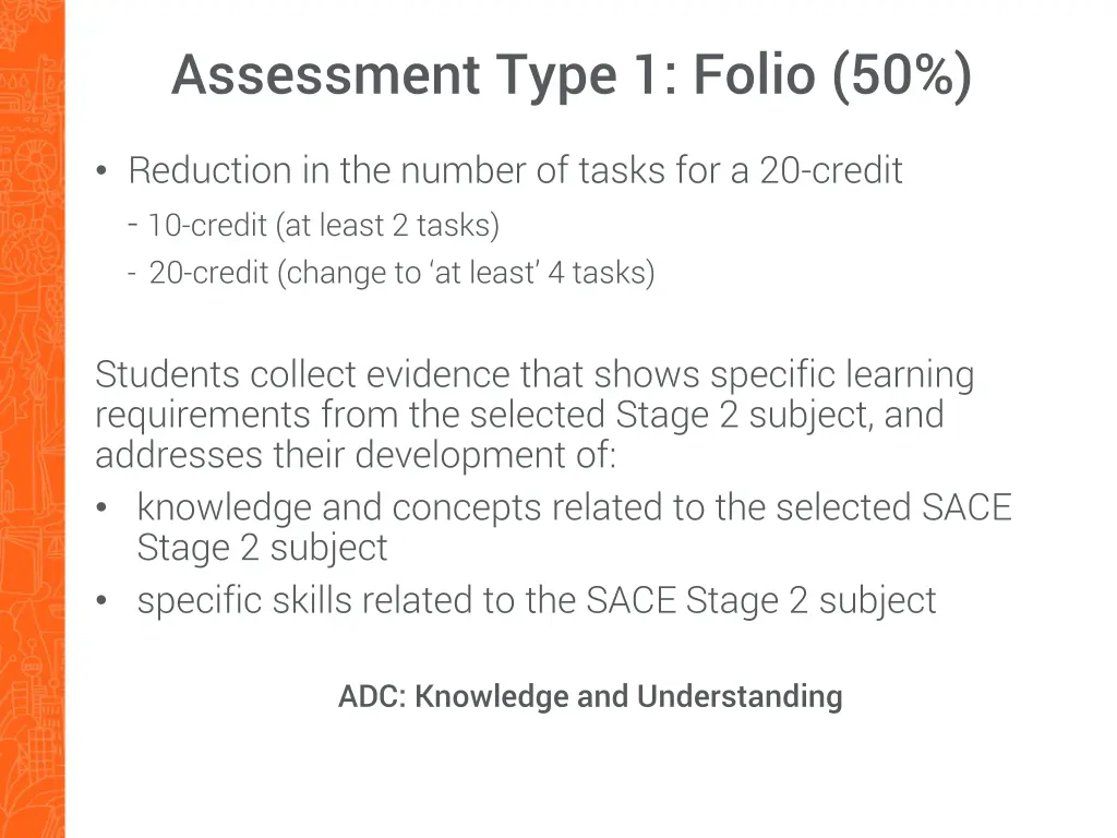assessment type 1 folio 50