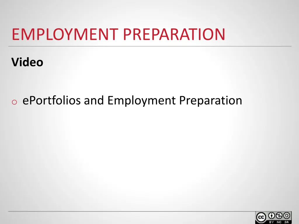 employment preparation