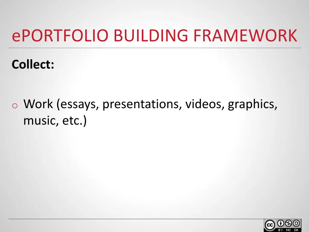 eportfolio building framework 1