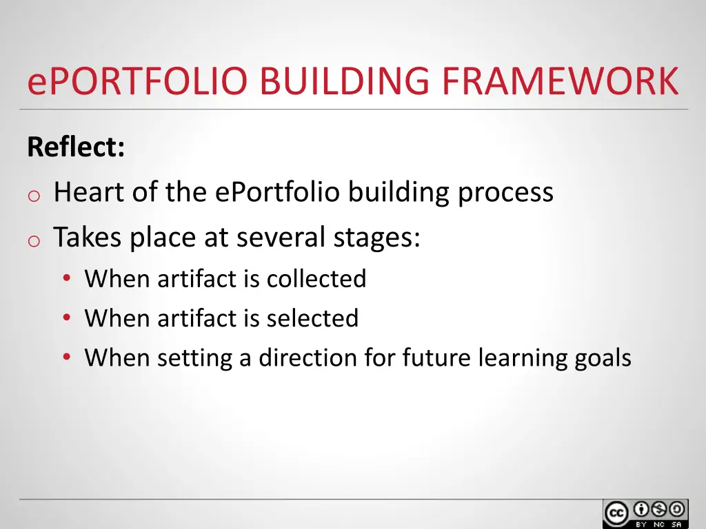 eportfolio building framework 3