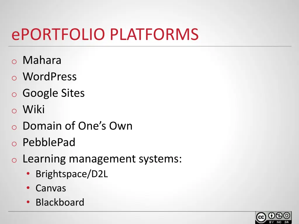 eportfolio platforms