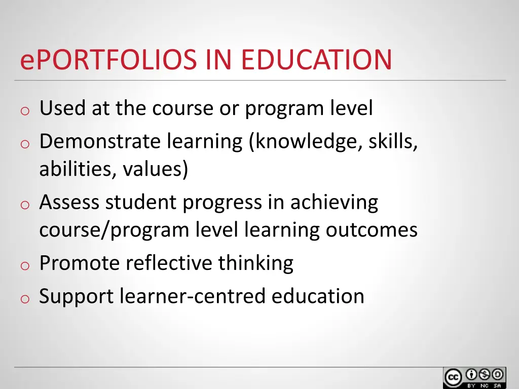 eportfolios in education