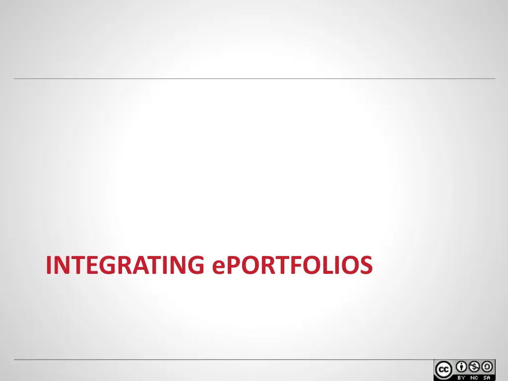 integrating eportfolios