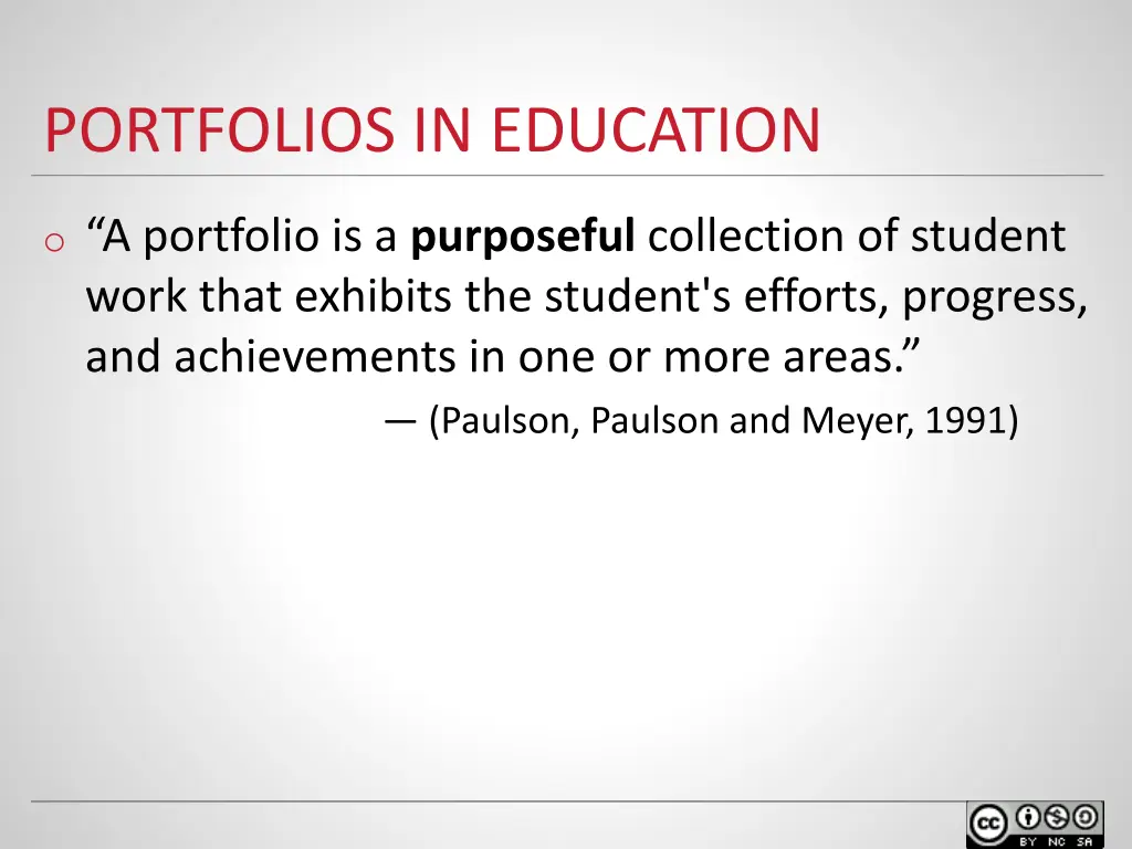 portfolios in education