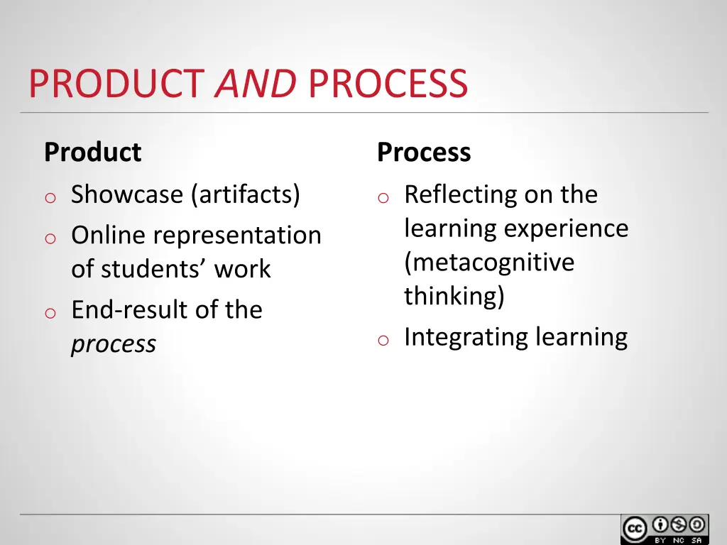 product and process 1