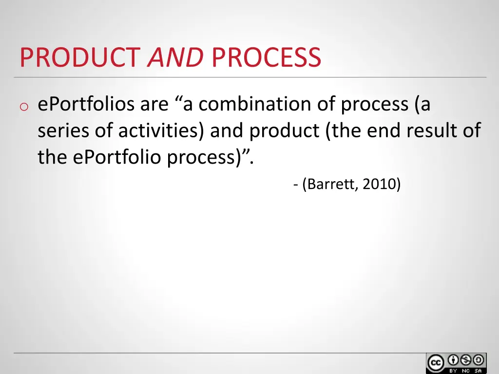 product and process