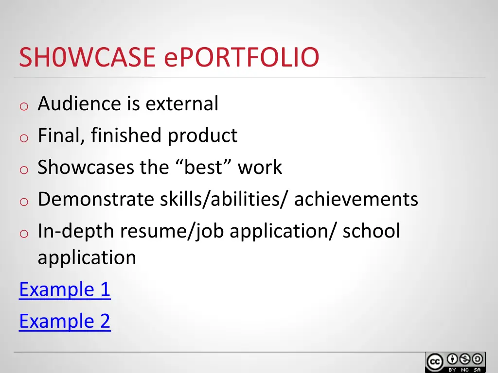 sh0wcase eportfolio