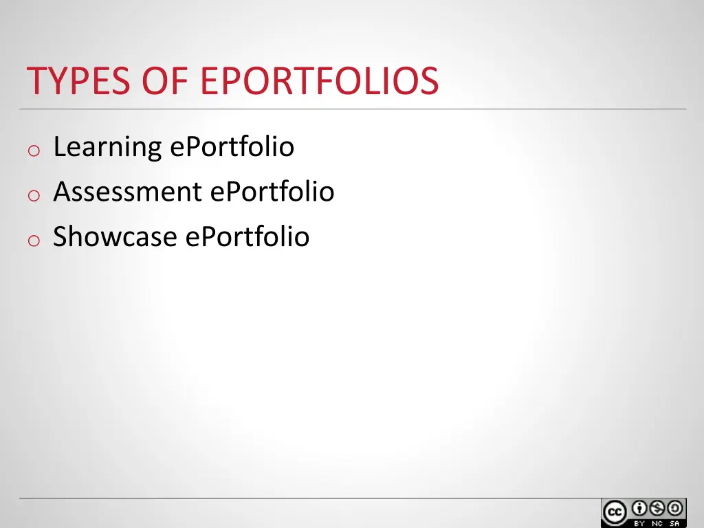 types of eportfolios