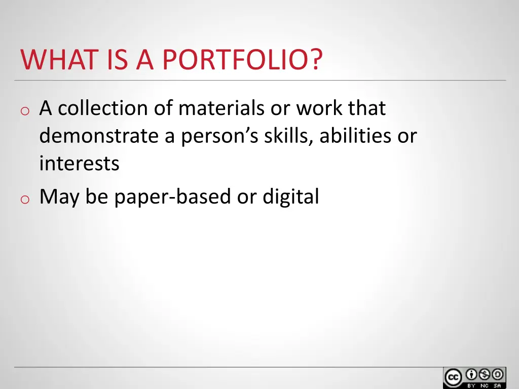 what is a portfolio 1