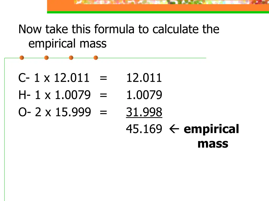 now take this formula to calculate the empirical