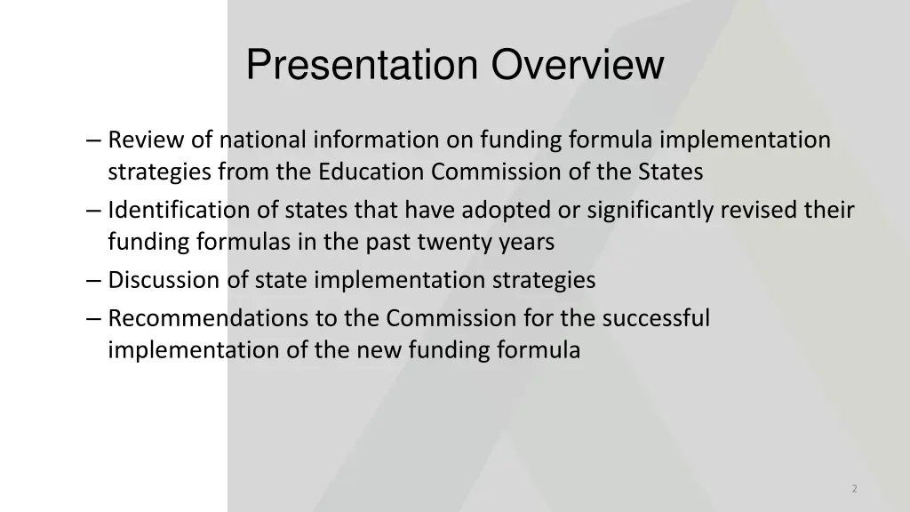 presentation overview